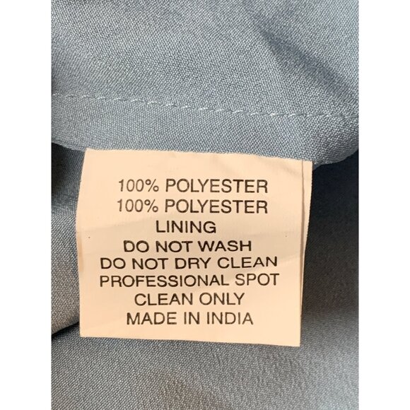 New Mac Duggal Size 14 Blue Ruffle Mesh Midi Dress RII10592 Wedding Guest - Picture 5 of 11